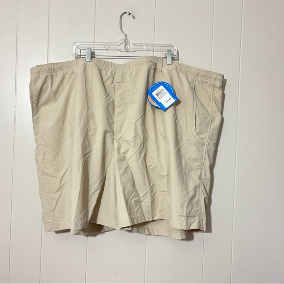 Columbia Other - Columbia Shorts Mens Beige PFG UPF 50 Omni Shade Mesh Lined Fishing Size 5x NWT